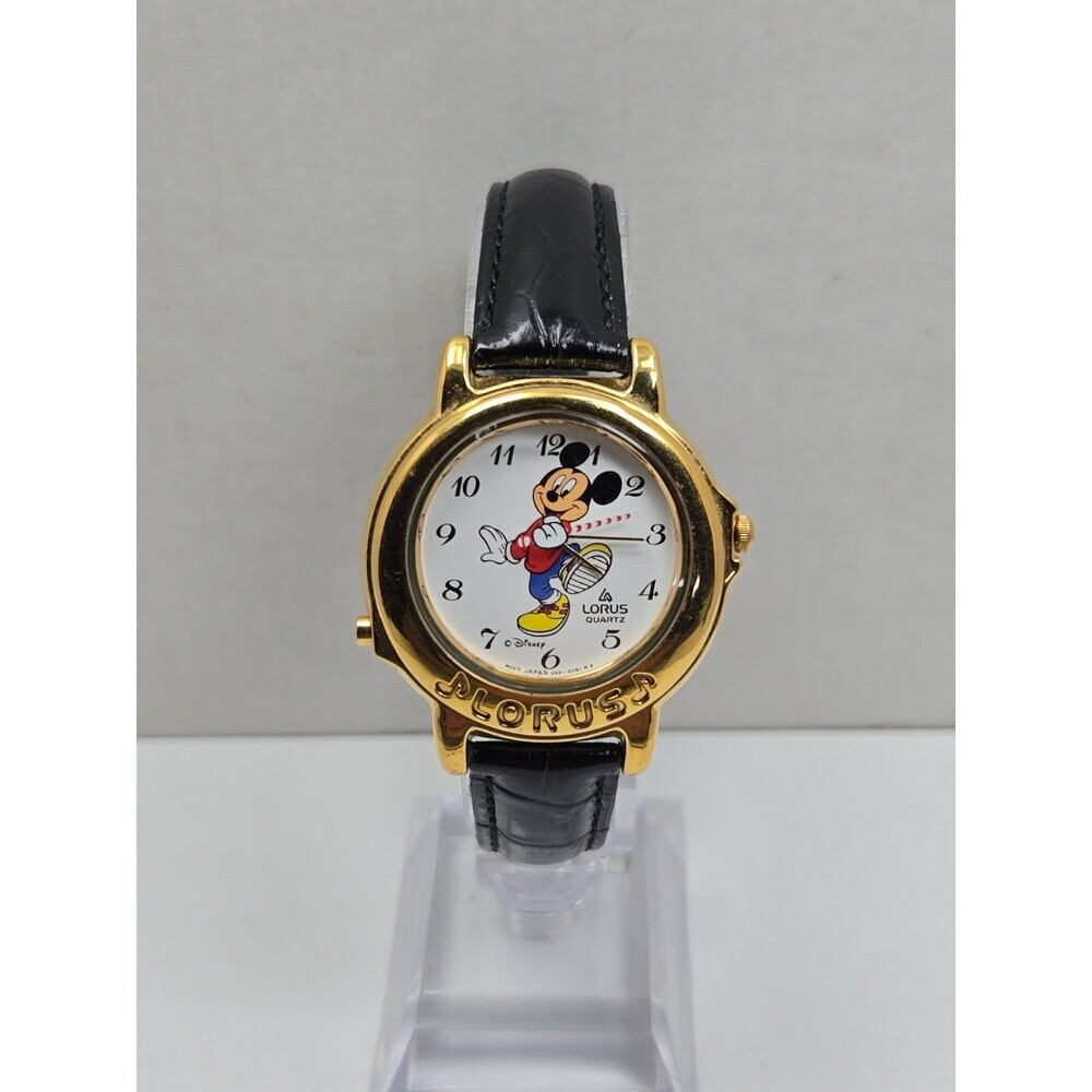 Lorus By Seiko Disney Mickey Mouse Musical Watch V421 0020 Gold Tone New Battery
